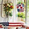 4th of July Decoration Wood Door Wall Signs, Wooden Mason Jar Wreaths Front Door